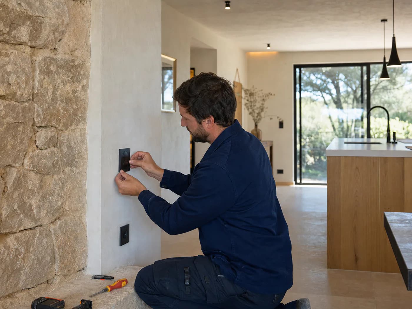 Réglage d’un appareillage électrique intégré dans un intérieur contemporain